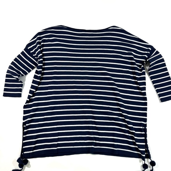 Lilly Pulitzer Elba Sweater Coastal She’ll Stripe Blue White - Picture 2 of 7